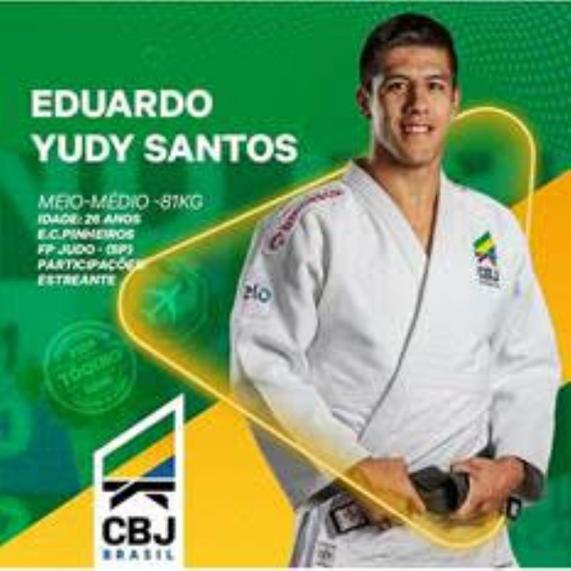 Judoca Eduardo Yudy Santos está nas Olimpíadas de Tóquio 2020 participou do  Projeto Kimono de Ouro da Associação Marcos Mercadante de Judô