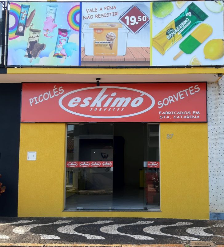 Eskimó abre loja de sorvetes no Centro de Araras